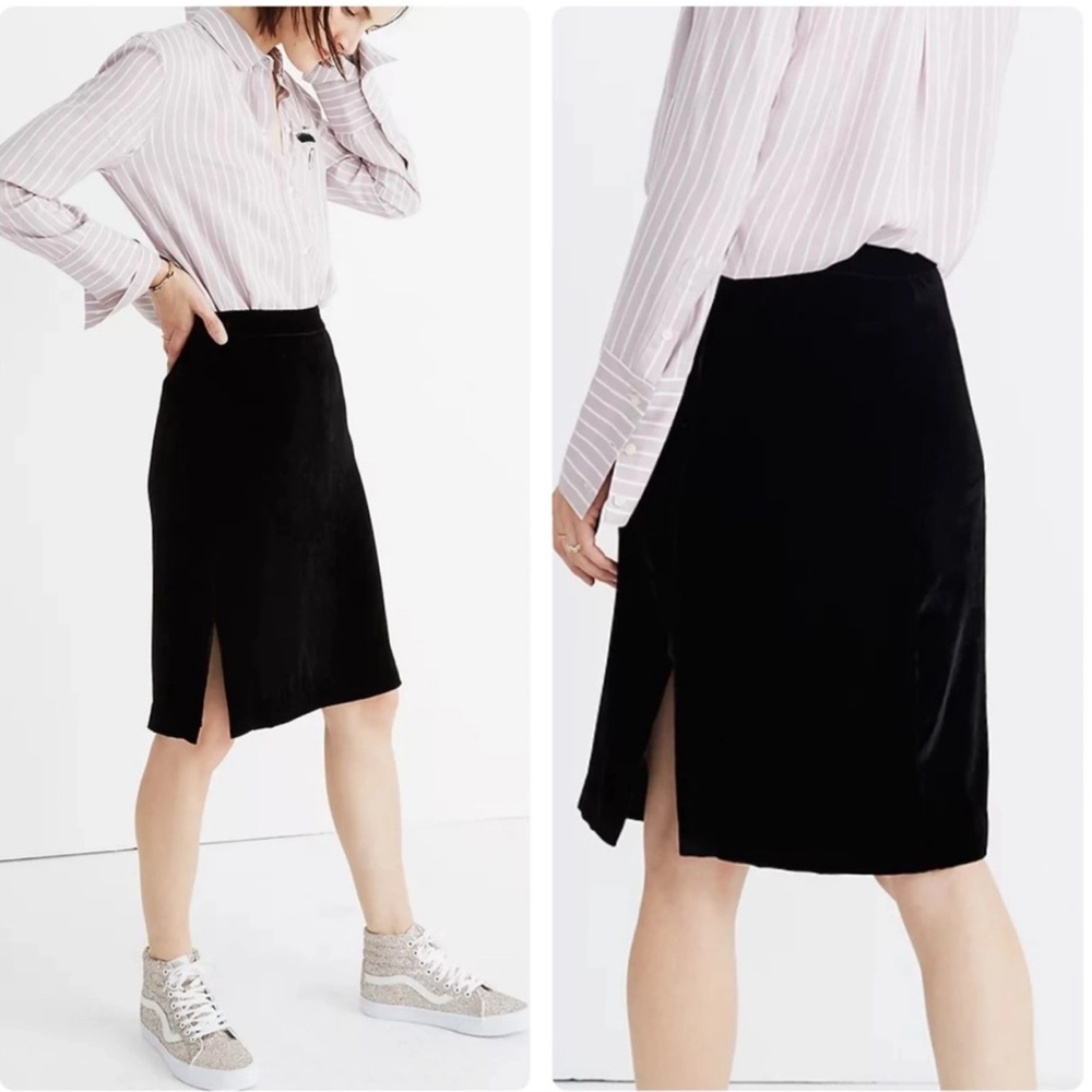 Madewell Velevt Silk Skirt